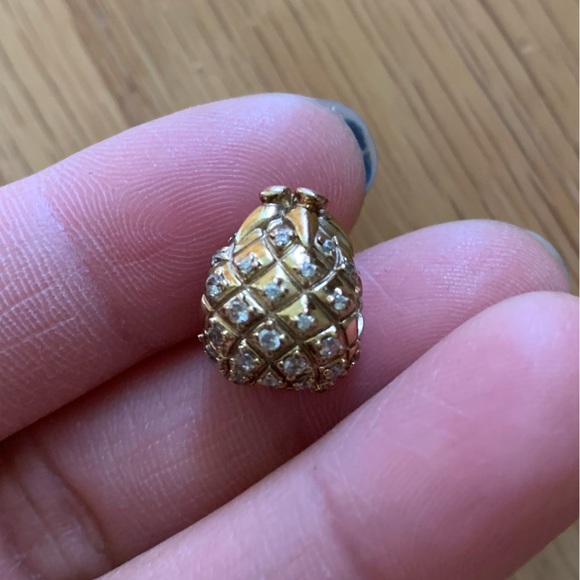 NWOT Retired Pandora charm shine golden "Pineapple fantasy - Picture 6 of 11